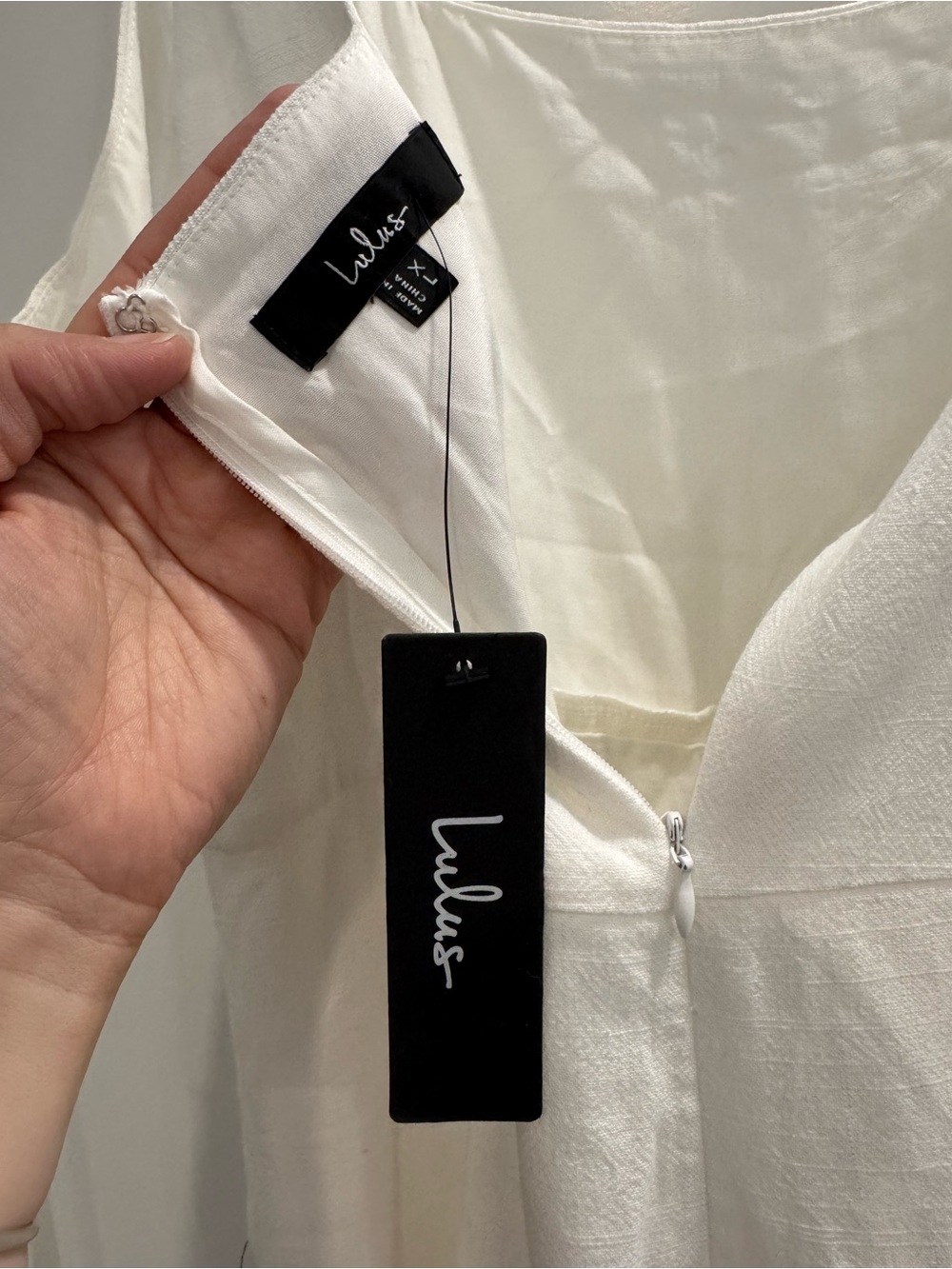 Lulu's White Tassel-Hem Mini Dress - Picture 10 of 10